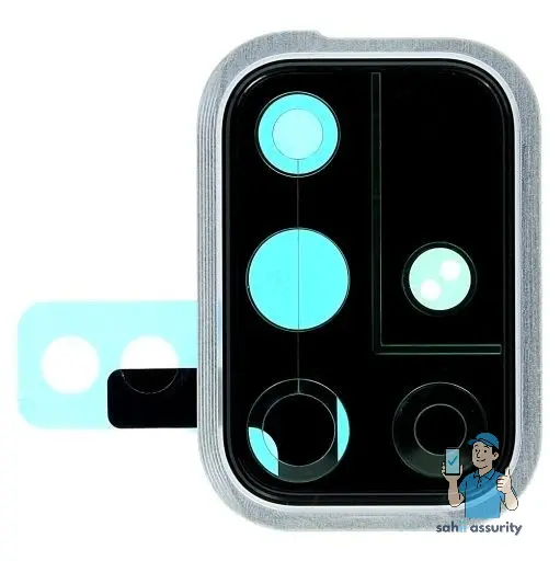 Camera Lens Glass with Frame for Samsung Galaxy A71 Silver thumbnail